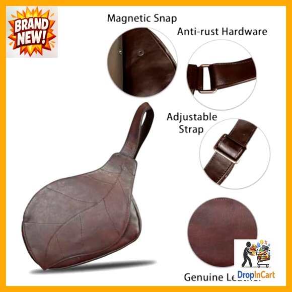 Vintage Genuine Leather Sling Backpack Crossbody Daypack Adjustable Strap